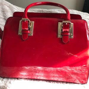 Cute red patented leather bag